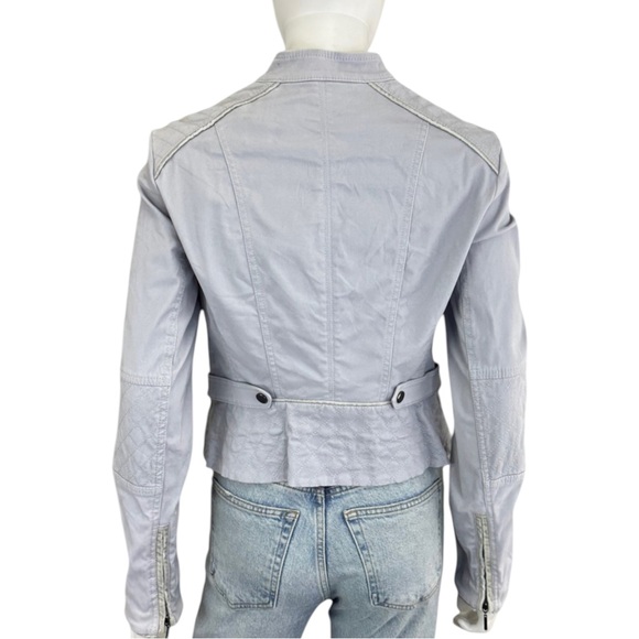 White House Black Market Light Gray Bomber Jacket - Picture 3 of 7